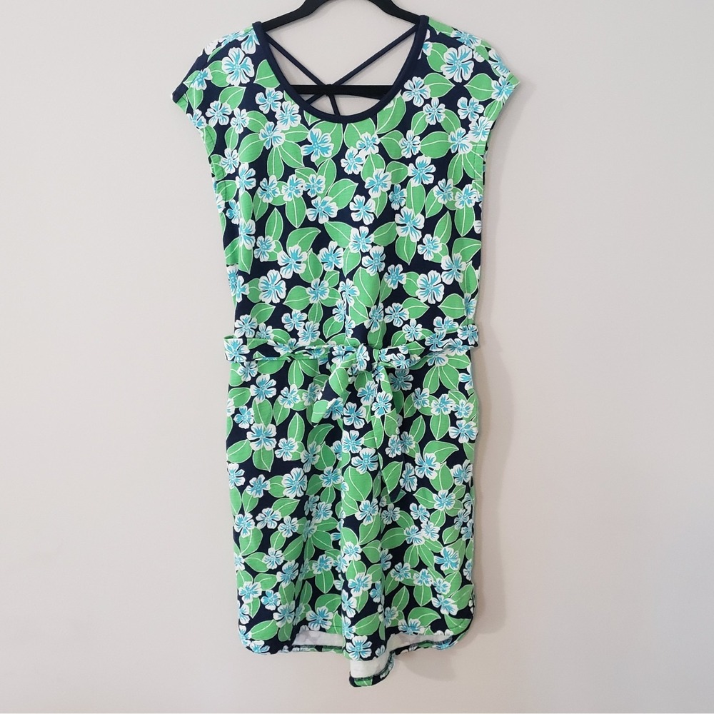T‎ By Talbots Tropical Summer Dress SM PET UPF 50 Vacation Resort Comfort Women
